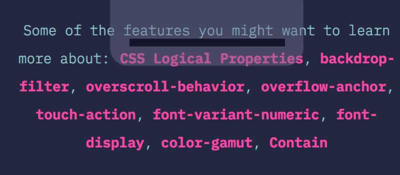 A recommendation from the State of CSS survey to learn more about the topics I was not familiar with.